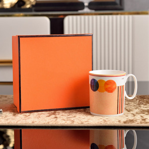 Artistic Geometric Color Block <b>Ceramic</b> Coffee <b>Cup</b> Household Water <b>Cup</b> Mug Geometric Contrasting Bone China A Great Gift - Product Image 4