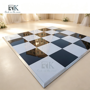 Dance Floors Plywood & <b>Aluminum</b> Black and White Surface for Living Room Hotel Party Decorations - Product Image 1