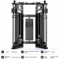 Appareil de musculation multifonctionnel commercial en acier : Crossover à câbles, Smith Machine et Power Rack combinés, avec pile de poids de 140 kg
