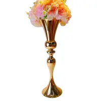 Modern düğün dekoratif Metal büyük uzun boylu büyük zemin çiçek vazolar