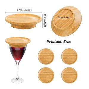 Mini planche personnalisée de haute qualité <span class=keywords><strong>Verre</strong></span> à vin en bois de bambou Charcuterie Topper Coaster Plate <span class=keywords><strong>pour</strong></span> les réunions de famille Restaurants Bars - Product Image 2