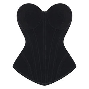 Corset <span class=keywords><strong>bustier</strong></span> en velours sans bretelles, à lacets, avec soutien-gorge intégré, <span class=keywords><strong>pour</strong></span> le maintien de la taille et la compression abdominale, grande taille - Product Image 4