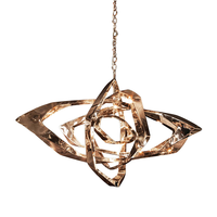 Luminaire suspendu géométrique en acier, style moderne minimaliste et luxueux, pour hall d'hôtel, îlot de cuisine, salle à manger, décoration intérieure
