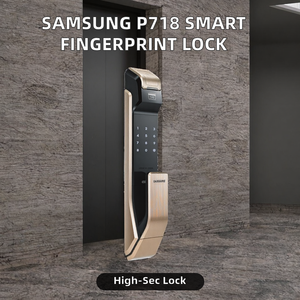 สำหรับ P718 กุญแจล็อคอัจฉริยะแบบดิจิตอลอัตโนมัติเต็มรูปแบบ ป้องกันการโจรกรรม สำหรับประตูไม้ อลูมิเนียมอัลลอยด์ รองรับการ์ดหน่วยความจำ WiFi แอป Tuya สแกนลายนิ้วมือ - Product Image 2