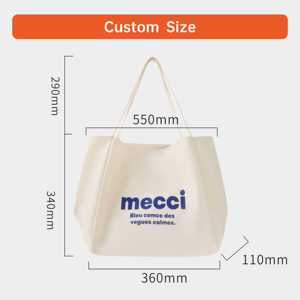 Bulk Reusable Shopping Bags Canvas <b>Tote</b> Custom Logo Printed Eco Friendly Women Foldable High Quality Fashion Wholesale Rope - Product Image 4