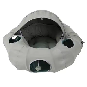 <span class=keywords><strong>Cat</strong></span> <span class=keywords><strong>Tunnel</strong></span> letto con tappetino centrale, <span class=keywords><strong>Tunnel</strong></span> per gatti per interni con 4 palle appese e 6 spioncino, <span class=keywords><strong>Tunnel</strong></span> per ciambelle per gatti grandi Ca - Product Image 6