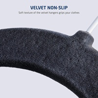 AINARE Cintres en velours écologiques multifonctionnels antidérapants avec pinces métalliques pour pantalons et costumes – Vente en gros