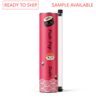 Tube à sushi personnalisé avec logo imprimé, tubes ronds en papier alimentaire pour sushi, contenants push-up
