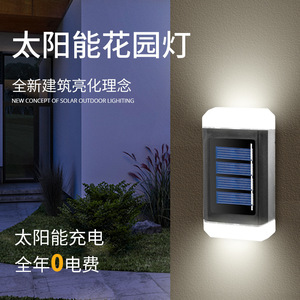 Lámpara Solar de Pared LED para Exteriores, Luz Blanca Cálida, RGB Colorida, Iluminación Continua de 6-12 Horas para Jardín, Villa, Patio - Product Image 4