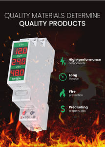 TONGOU Mini Modular LED Pantalla digital Monofásico Montaje en carril Din Medidor de voltaje 11V-310V <span class=keywords><strong>DC</strong></span> Detector Protector Mod - Product Image 2