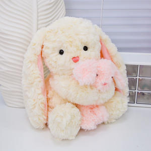 Nuovo arrivo Kawaii orsacchiotto peluche giocattoli di 25cm orecchie lunghe <span class=keywords><strong>coniglio</strong></span> farcito animale di peluche coniglietto con accompagnatore di bambolotti - Product Image 6