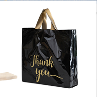 Sac à poignée personnalisé en polyéthylène recyclé réutilisable, sac en plastique pour épicerie, sacs à poignée pour vêtements