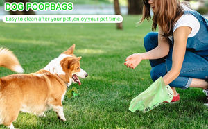 고품질 퇴비화 가능한 맞춤형 로고 플라스틱 가방 애완동물용 100% 생분해성 배변 봉투 - Product Image 4