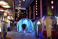 Tentes bulles transparentes modernes pour l'extérieur, en polycarbonate imperméable, type igloo, pour restaurant