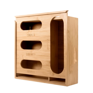 Wholesale Custom Premium Food Bags Compatible Bamboo Ziplock Bag Storage Organizer