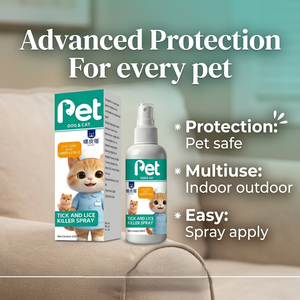 Brume répulsive anti-parasites pour <span class=keywords><strong>chiens</strong></span> et chats, pour extérieur, parcs, promenades, camping, protection longue durée de 12h, bouclier protecteur pour le pelage (OEM/ODM) - Product Image 1