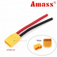 Adaptateur de prise femelle mâle anti-étincelles Amass XT90H, fil 10AWG 15CM, pièces d'avion/bateau RC, connecteur XT90 pour batterie LiPo avec queue de cochon