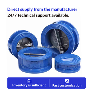Clapet anti-retour manuel à double <span class=keywords><strong>disque</strong></span> DN50-DN600, corps en fonte ductile, <span class=keywords><strong>disque</strong></span> en acier inoxydable pour conduite d'eau - Product Image 4