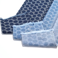 Hexagonal Bleu 80% Coton Jacquard Denim Tissu pour Jeans 10.5 Oz Haute Qualité Denim Tissu En Gros