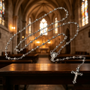 Accessoires de luxe élégants et magnifiques en acrylique coloré avec Saint Benoît pour la création de grands chapelets religieux catholiques - Product Image 1