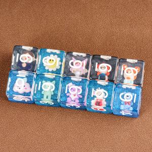 FACCUB, venta al por mayor, resina personalizada de alta calidad, 16mm, número D6, dados de cubo poliédrico, dados de flores de plástico rodantes a granel - Product Image 3