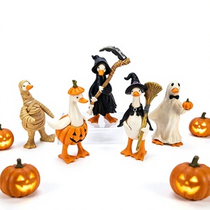 HOUSEDECO - Juego de Estatuas de Pato de Resina Ecológicas Personalizadas al por Mayor para Halloween, Figuras de Calabaza, Bruja y Fantasma, Decoración para el Hogar y Fiestas - Product Image 3