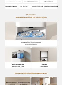 Xiaomi หุ่นยนต์ถูและถูพื้น Mijia H40 D101CN เก็บกวาดและเก็บฝุ่นอัตโนมัติ - Product Image 3