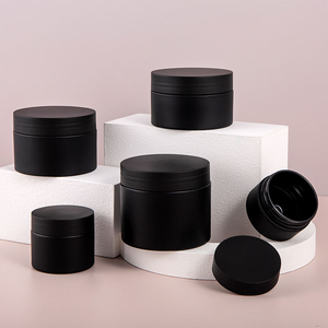 Pot cosmétique vide en PP noir de 50 ml, rechargeable, hermétique, pour crème, soin du corps, beurre corporel - Product Image 6