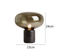 Lámpara de Mesa AB Luxury con Base de Vidrio, Moderna y Creativa, para Cabecera de Cama, Escritorio, Decorativa para Dormitorio, Estilo Nórdico, para Lectura