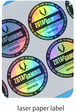 Autocollant en papier laser