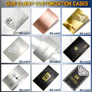 Tarjetas de Visita Metálicas Únicas en Acero Inoxidable Negro Gunmetal con Corte Láser y Letras Huecas <span class=keywords><strong>para</strong></span> Marca de Fitness - Product Image 2