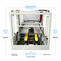 Machine d'emballage de produits chimiques à roulement PLC, poseuse de boîtes automatique électrique réglable et scelleuse de fond, ligne d'emballage de snacks haute vitesse
