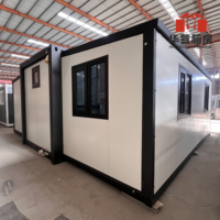Préfabriqué Mobile En Acier 20 pieds 30 pieds 40 pieds 2 3 Chambre Pliant Extensible Minuscule Conteneur D'expédition Préfabriqué Bureau Maisons Villa Maison