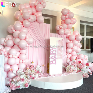 อุปกรณ์ตกแต่งงานแต่งงานและงานอีเว้นท์ LEDA คุณภาพสูง เวทีอะคริลิคทรงครึ่งวงกลมสีขาว - Product Image 2