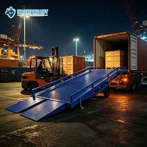 Rampe de quai mobile manuelle en acier HAOXIANG DCQ-20260617, capacité 8T-12T, <span class=keywords><strong>hauteur</strong></span> de levage 1680mm, pente <span class=keywords><strong>6m</strong></span>, pour chariot élévateur, personnalisable - Product Image 5