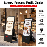 Affichage numérique portable alimenté par batterie KEINONE de 43 pouces pour la publicité extérieure, idéal pour les restaurants de restauration rapide