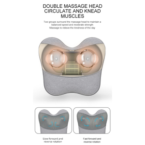 Almohada de Masaje Eléctrica Portátil con Calor y Vibración, Masajeador de Espalda <span class=keywords><strong>Shiatsu</strong></span> para Alivio del Dolor, para Hogar, Auto y Viajes - Product Image 4