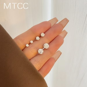 Orecchini da donna di lusso con ago in argento S925 di fascia alta di nicchia con piccoli accessori alla moda in zircone - Product Image 1