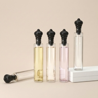 Flacon de parfum en verre dépoli fin de 1 à 5 ml avec bouchon, rechargeable, mini-testeur, décalcomanie pour cosmétiques et soins de la peau