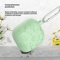 Casing Earphone Silikon Gel Universal dengan Desain Bunga, Pelindung Serbaguna