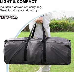 Carpa de Jardín Resistente al Agua Hyper Venture de 13x9 Pies, 4 Paredes de Malla, Toldo, Gazebo, Refugio, Estructura de Acero Aleado, para 6-8 Personas - Product Image 6