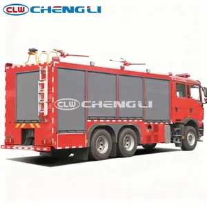 Camions de pompiers à poudre sèche HOWO 6X4 4t, camions de pompiers d'aéroport, camions de pompiers urbains, camions de pompiers de combat principaux - Product Image 5