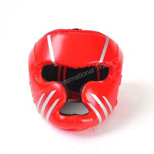 Protège-tête en cuir pour arts martiaux MMA <span class=keywords><strong>Casque</strong></span> de <span class=keywords><strong>boxe</strong></span> de combat Kickboxing avec cage en métal pour l'entraînement et la compétition - Product Image 2