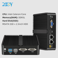 Mini PC de Escritorio Sin Ventilador XCY J4125 J1900 3805U I3 I5 5200U NUC MiniPc Win10 Linux con Doble RS232 Doble Lan Computadora Industrial