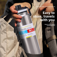 Bouteille d'eau en acier inoxydable OEM 800 ml en gros, bouteille d'eau de sport avec couvercle à boire directement, bouteille d'eau de voyage pour l'extérieur.