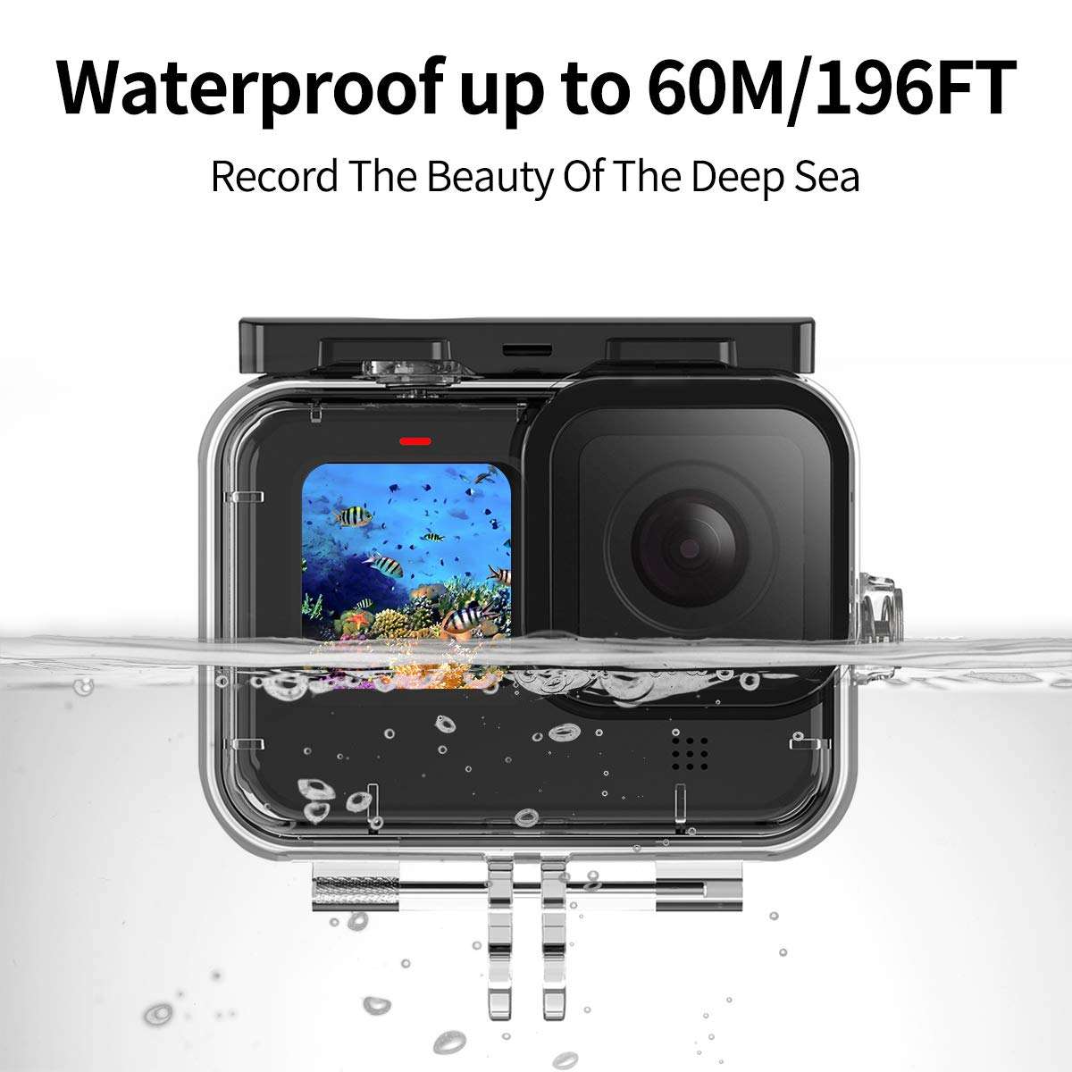 For Gopro Hero 8 9 10 11 12 Black 13 Waterproof Case 60m Shooting Protective Case for gopro Hero 12 Black Recording Function