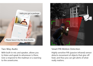 Système de caméra IP de <span class=keywords><strong>surveillance</strong></span> de sécurité solaire Wi-Fi 1080P avec détection de mouvement, vision nocturne, audio bidirectionnel et fonction Pan-Tilt - Product Image 5
