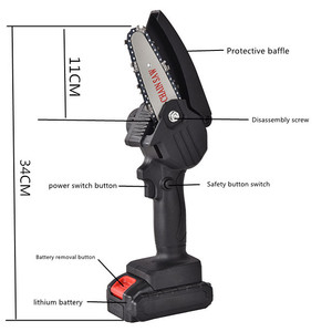Scie électrique sans fil, scie à chaîne électrique portative, mini scie à bois à batterie, démarrage sans fil, machine à scier à chaîne électrique, vente chaude - Product Image 3