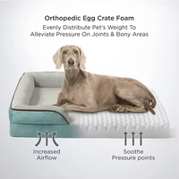 Canapé-lit de luxe extra large en mousse à mémoire de forme imperméable pour chien Lit orthopédique de luxe anti-mastication personnalisé pour animaux de compagnie Lit de chat solide Cave pour grand