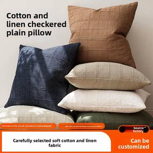 Housse de coussin carrée en chenille, style moderne minimaliste, couleur unie simple, pour canapé de salon et tête de lit, transfrontalière - Product Image 4